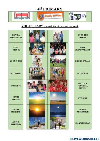 Herores 4 unit 2 vocabulary