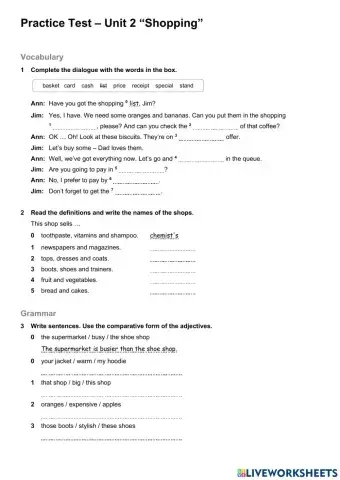GG3 - Practice Test - Unit 2