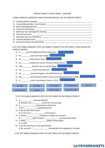 Present perfect vs past simple