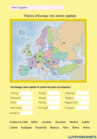 Capitals d'Europa adaptat