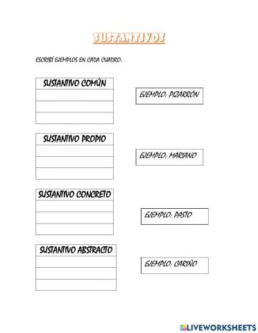 Sustantivos
