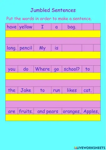 Jumbled Sentences