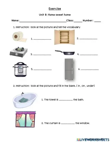 Unit 8: Home sweet home -2