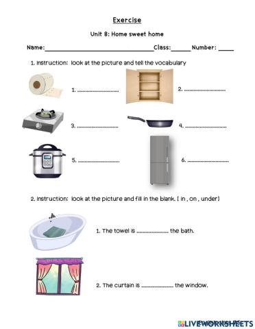 Unit 8: Home sweet home -2