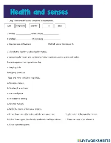 Health Stimuli and Senses