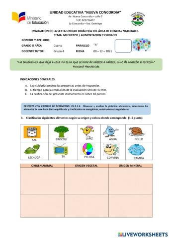 Alimentación y Salud
