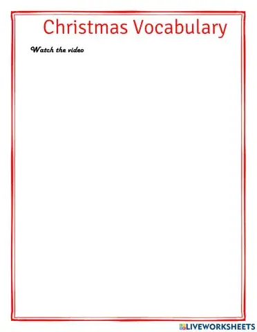 Christmas Vocabulary
