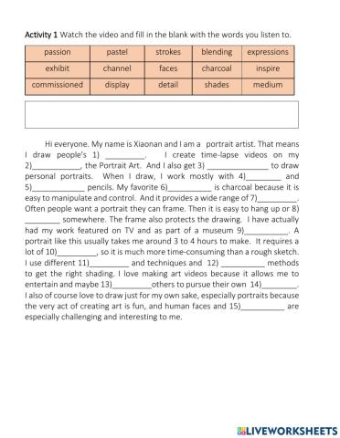 Activity 1 portrait art