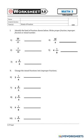 Math3 worksheet 3.2