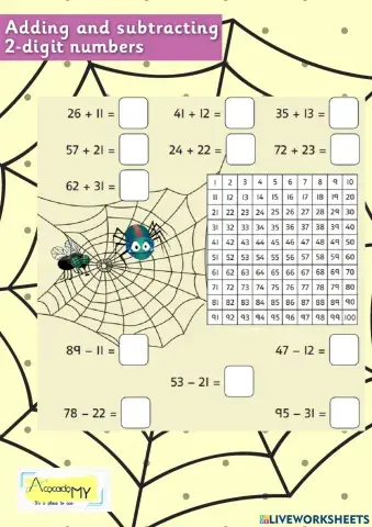 Adding and Subtraction 2 Numbers