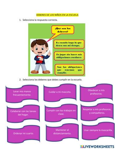 Deberes en la escuela