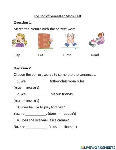 ESL unit 6 Revision