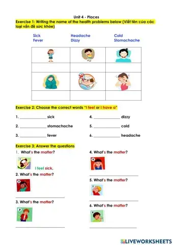 Unit 4 Health problems