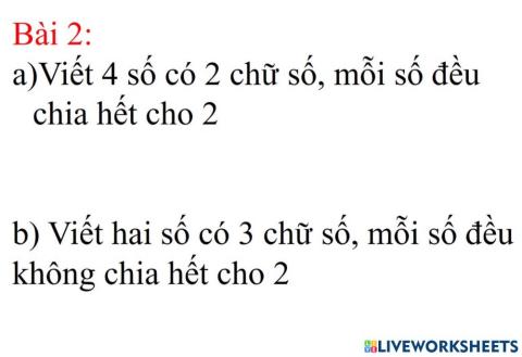 Dấu hiệu chia hết cho 2