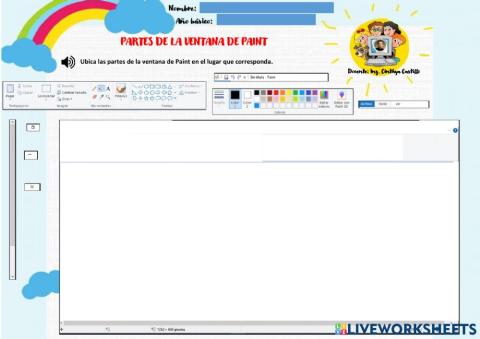 Partes de la ventana de paint