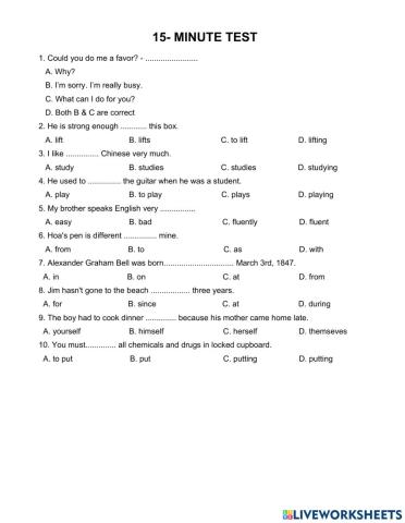 15- Minute Test
