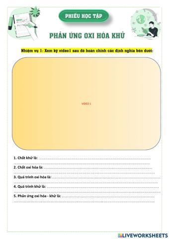 Phản ứng oxi hóa khử