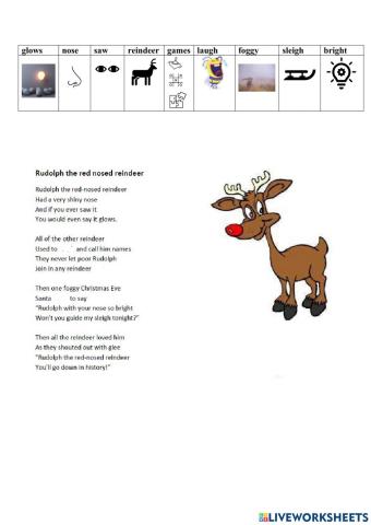 listening-Rudolph the red nose reindeer