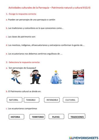 Actividades culturales de la parroquia - Nuestra gente