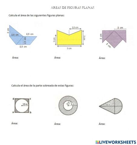 Áreas de figuras planas