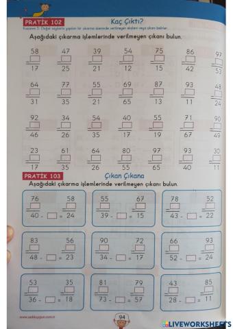 Çıkan sayıyı bulma