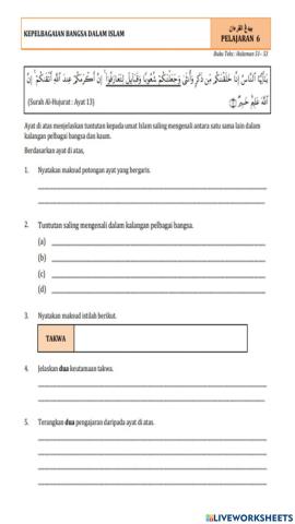 Pelajaran 6 kepelbagaian dalam bangsa