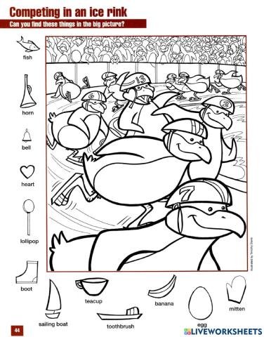 Competing in an ice-rink