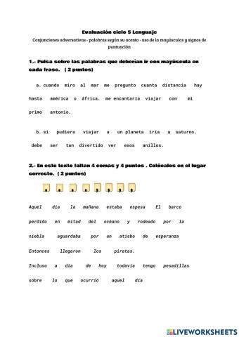 Evaluación ciclo 5