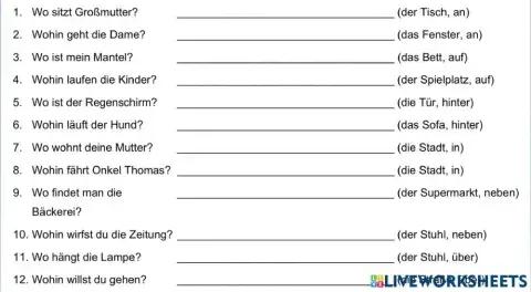 Wechselpräpositionen