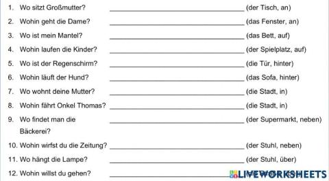 Wechselpräpositionen