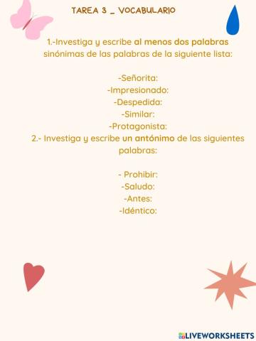 Cap. 3 lewis carroll tarea 3 vocabulario