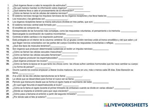 Test función de relación y reproducción