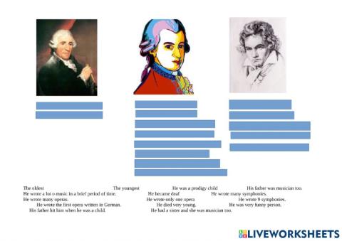 Composers from Classicism style