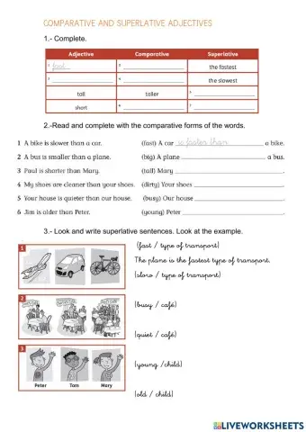 Comparative and superlative