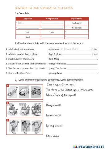 Comparative and superlative