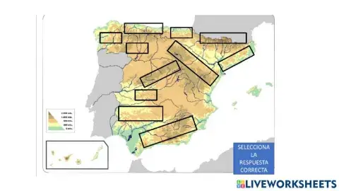 Relieve y ríos de españa
