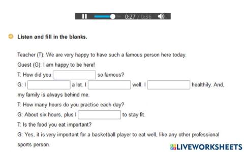 An interview (dictation)