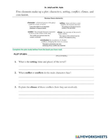 Plot Study for Dr. Jekyll and Mr. Hyde