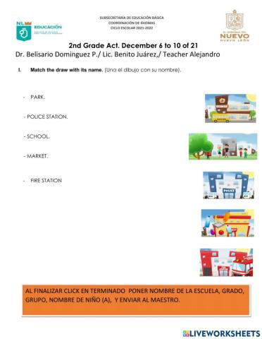 2nd grade act. 6 to 10 december 21.