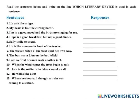 Find That Literary Device