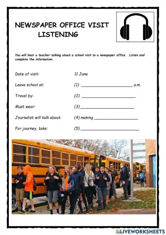 Newspaper Office Visit KET Listening