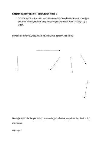 Rozbiór logiczny zdania - bez dostosowań