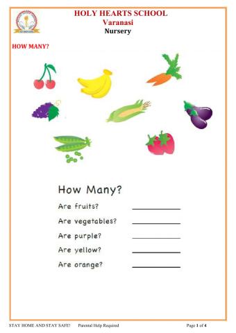 Nursery EVS Fruits and vegetables
