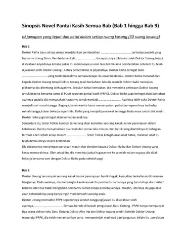 Sinopsis Novel Pantai Kasih