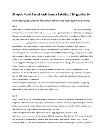 Sinopsis Novel Pantai Kasih