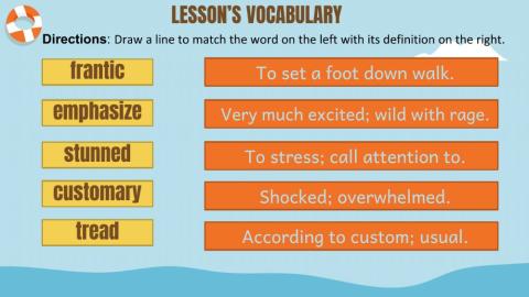 Lesson's Vocabulary M3W3 6th