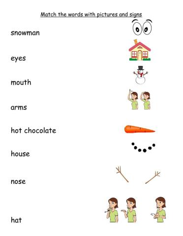 Snowman vocabulary