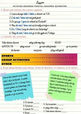 Presen simple lesson octavos