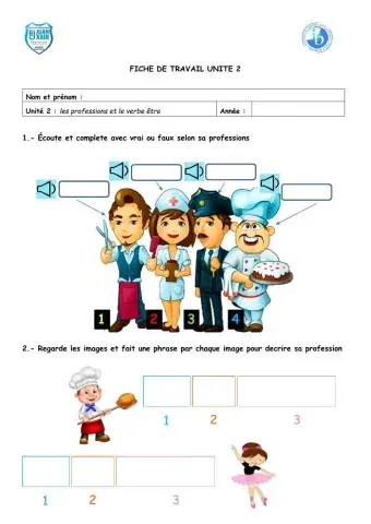 Les professions et les metiers