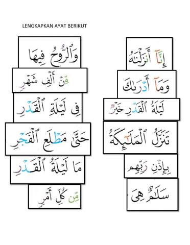Latihan kefahaman surah al-qadr
